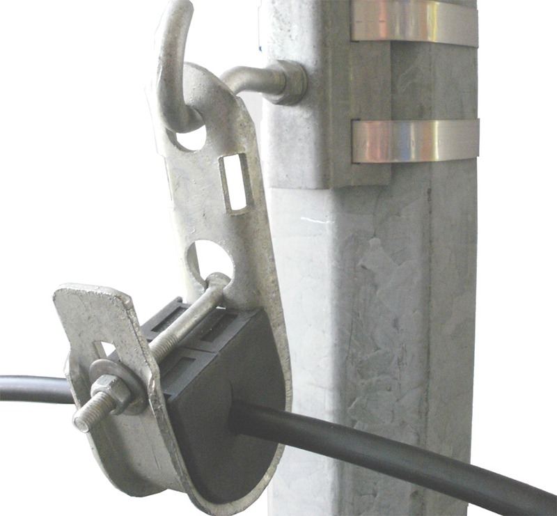install j hook clamp on pole