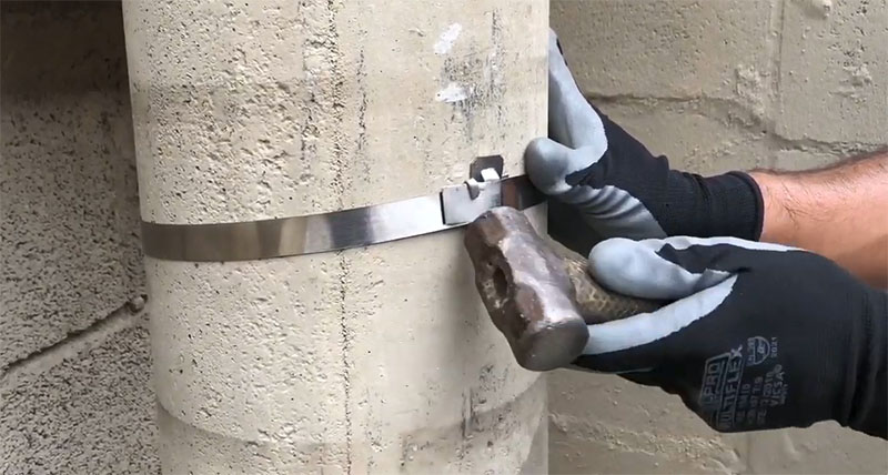 hammer out two edge of buckle