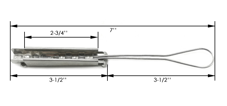 aluminum drop wire clamp size image