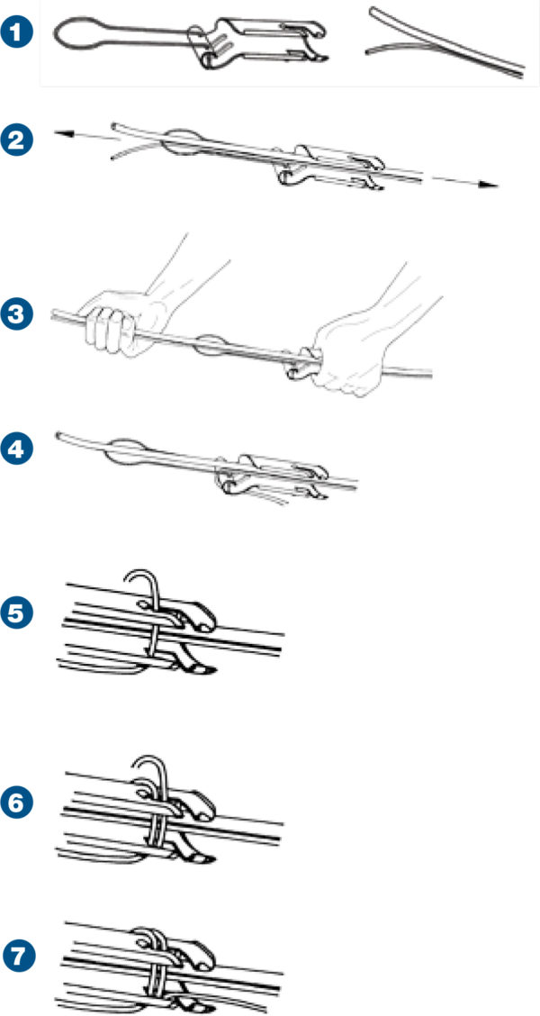 catv drop wire clamp install