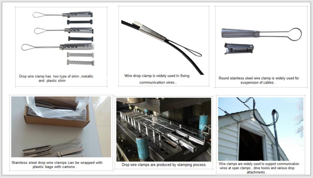 Crown Wealth product catalog of drop wire clamps