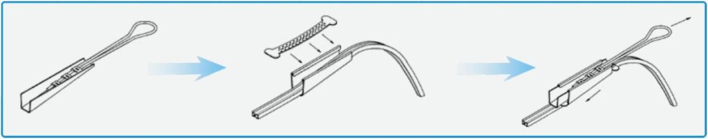 Usage and assembly method of wire drop clamp